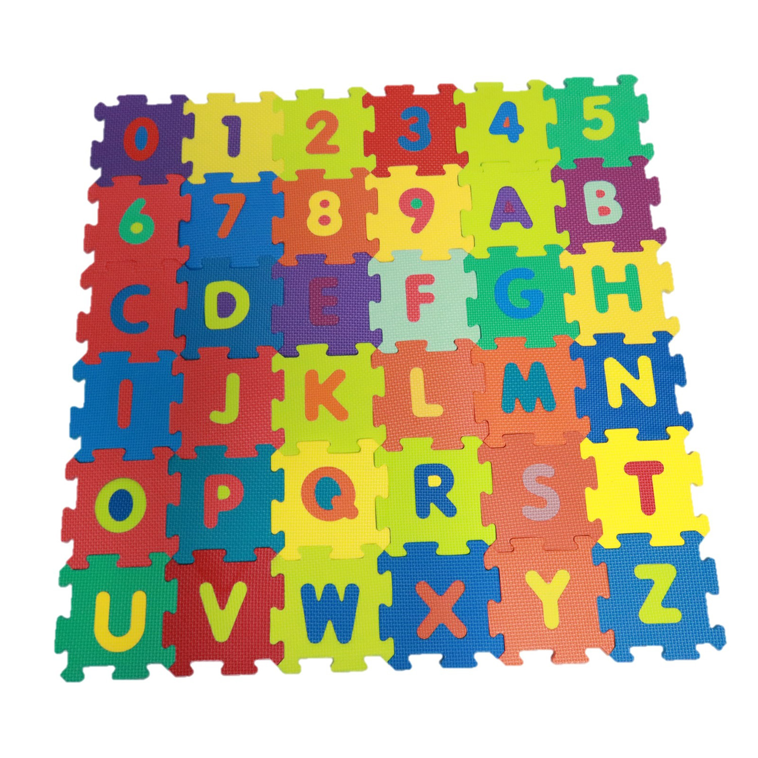 Kids 36 Piece Alphabet And Numeric Foam Tile Play Mat Set With Colors Floor Puzzle Interlocking EVA Playset Children Playroom Toys