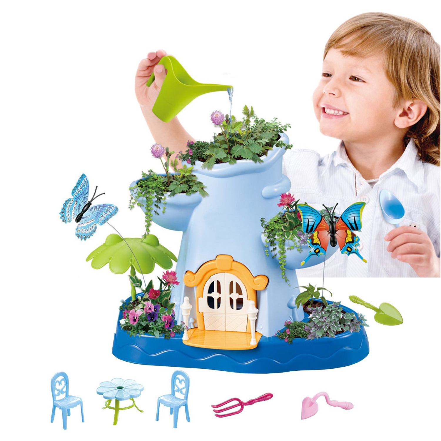 Kids Magical Garden Growing Kit Includes Everything You Need Tools Flower Plant Tree Interactive Play Fairy Toys Inspires Learning Gardening and Horticulture Educational Perfect For Children Girls Boys
