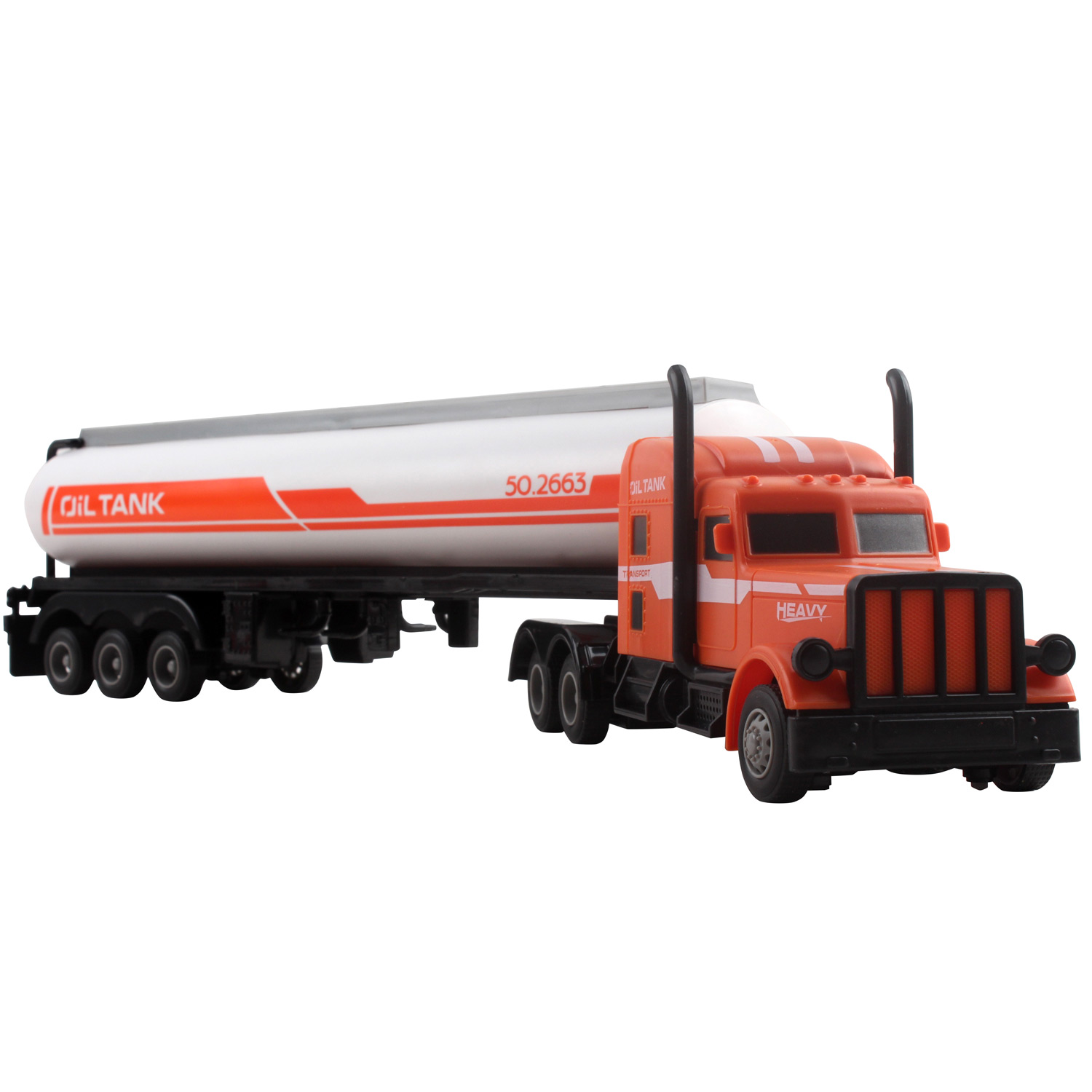 Large RC Toy Semi Truck Fuel Trailer 2.4Ghz Fast Speed 1:20 Scale Electric Oil Hauler Rechargeable Remote Control Kids Big Rig Carrier Transporter Vehicle Full Cargo Perfect Childrenâ€™s Toy Gift
