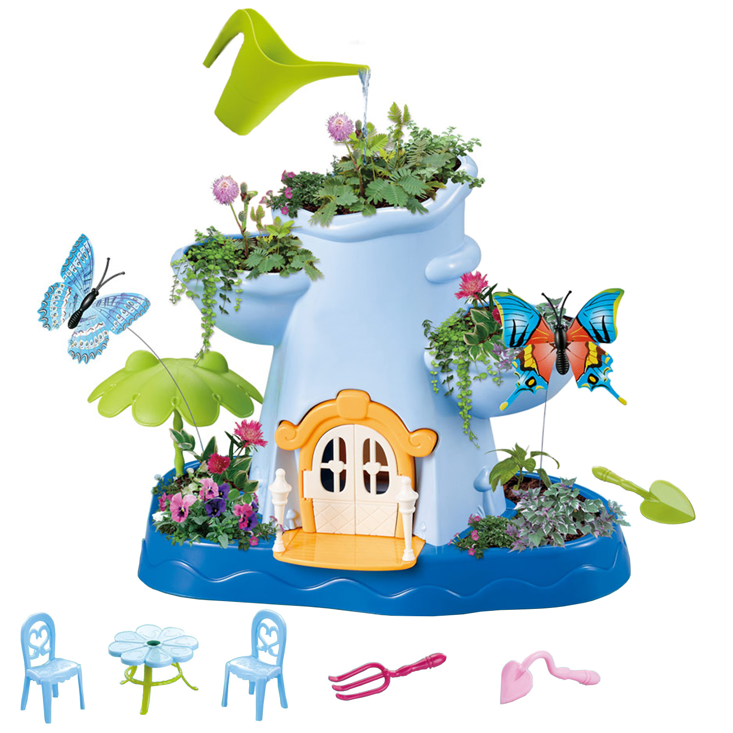 Kids Garden Growing Kit Includes Tool Set Flower Plant Tree Interactive Indoor Outdoor Play Activity Fairy Toys Inspires Learning Educational Ecological Cultivation Perfect For Children Kids Toddlers Girls Boys