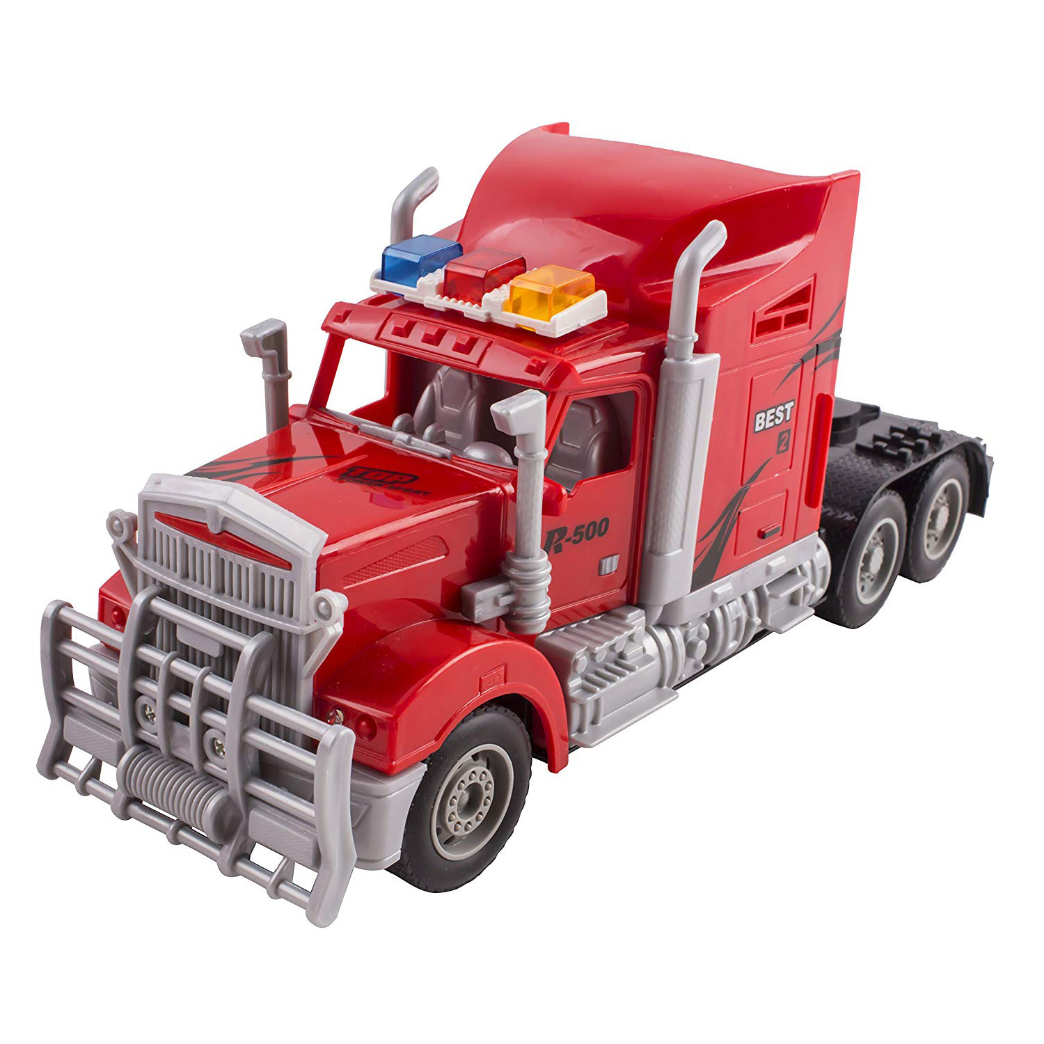 Toy Semi Truck Trailer 23 Electric Hauler Remote Control RC Childrens Transporter Ready To Run Full Cargo Perfect Big Rig For Kids Toys Red